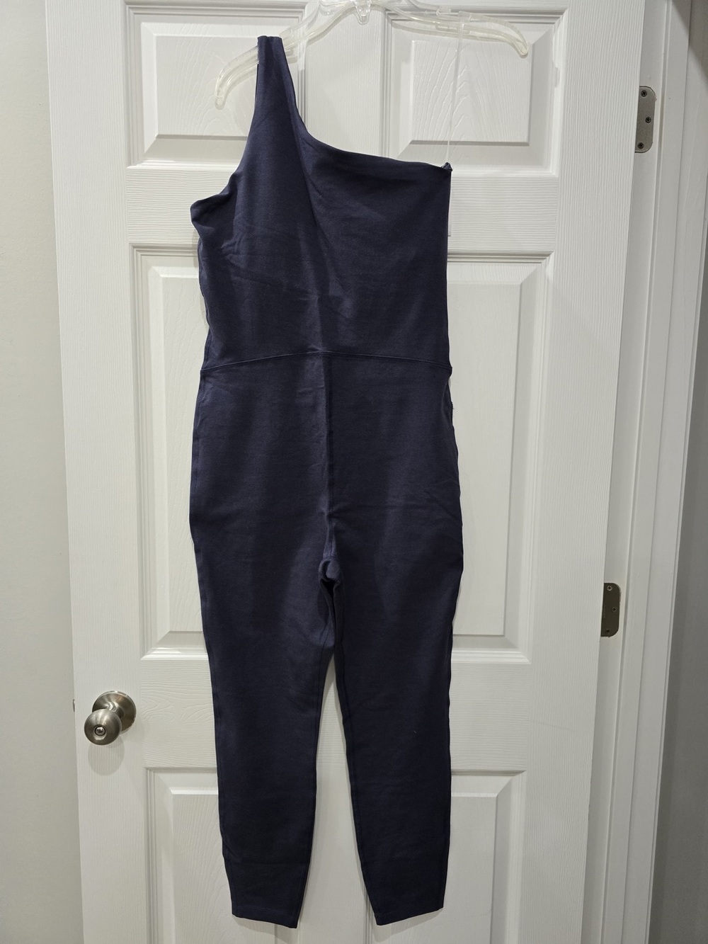 Old Navy One-Shoulder Navy Jumpsuit Size L